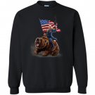 Usa president donald trump ride america war bear Sweatshirt