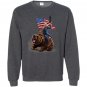Usa president donald trump ride america war bear Sweatshirt