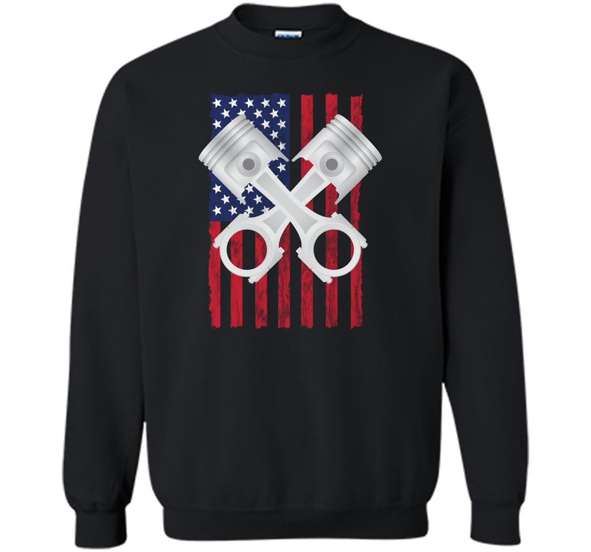Usa distressed look drag racing Sweatshirt