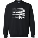 Usa guns weapons flag rifles stripes armed america Sweatshirt