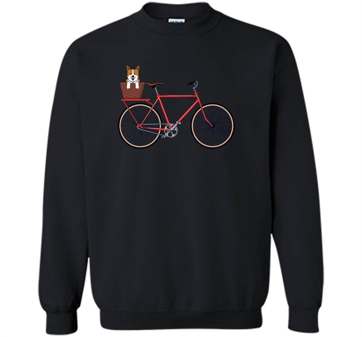 Vintage puppy corgi bicycle cute outdoors biking cycling Sweatshirt