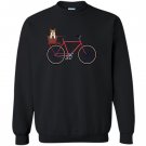 Vintage puppy corgi bicycle cute outdoors biking cycling Sweatshirt