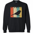 Vintage style chickadee silhouette Sweatshirt