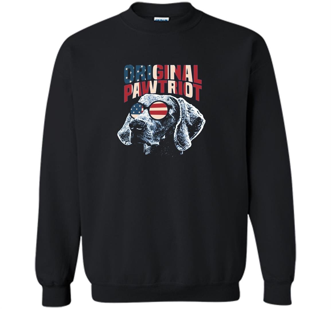 Weimaraner original pawtriot funny july 4th Sweatshirt