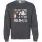 Wine and alaskan malamute for funny dog gift Sweatshirt