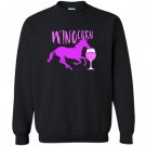 Winocorn drinking wine funny unicorn Sweatshirt