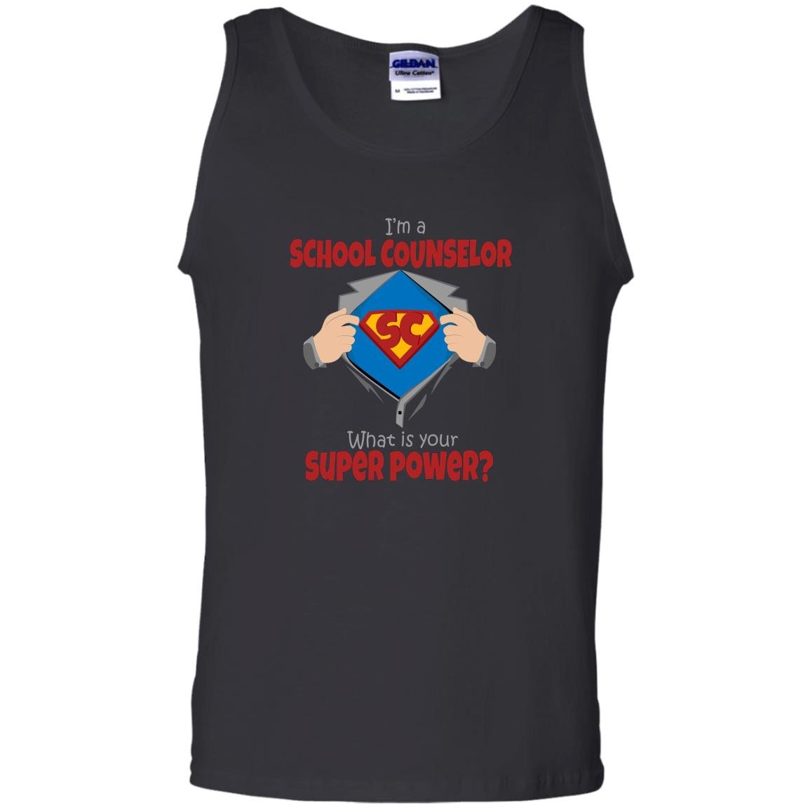 Im a school counselor whats your superpower funny Tank Top