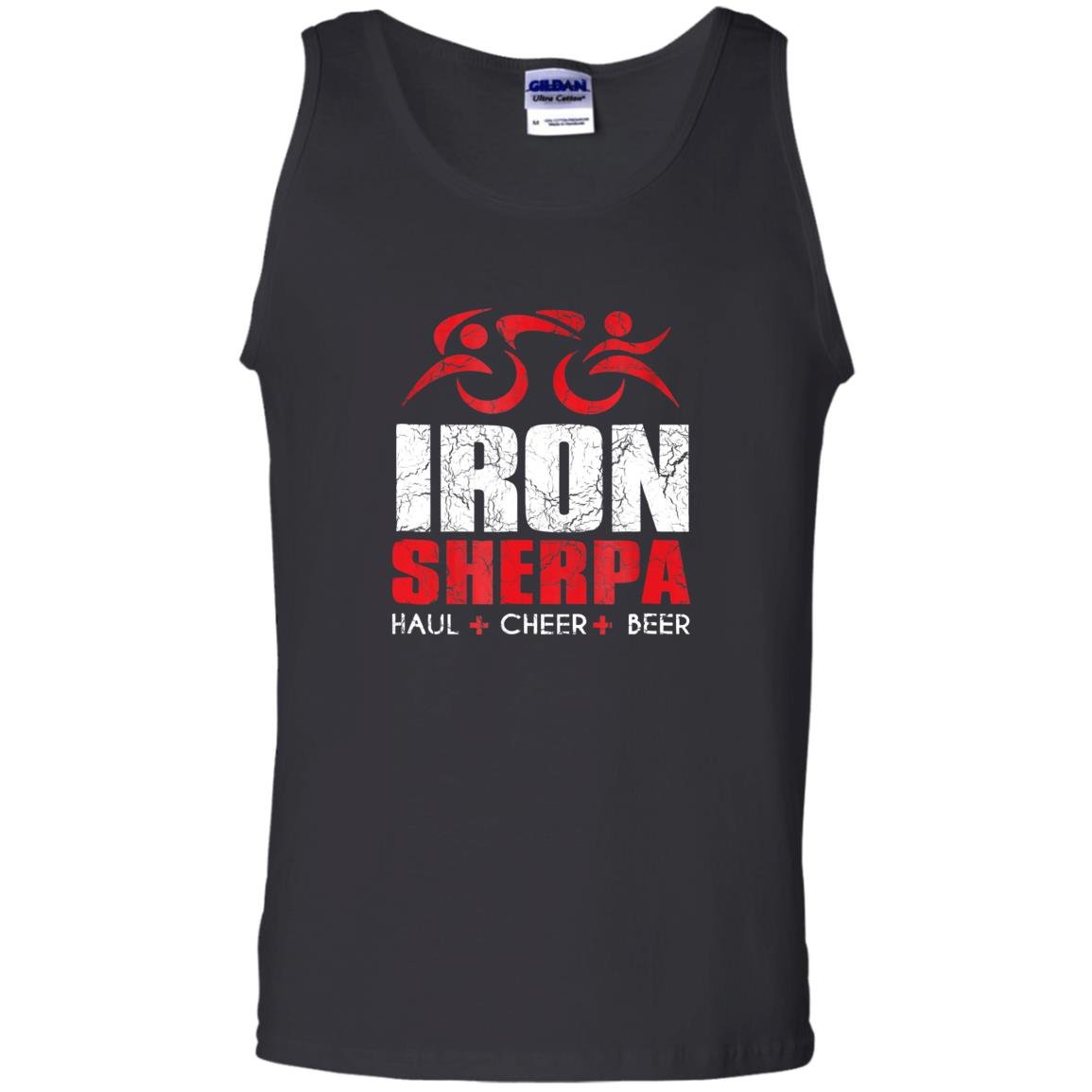 Iron sherpa tri sherpa triathlon haul cheer beer Tank Top