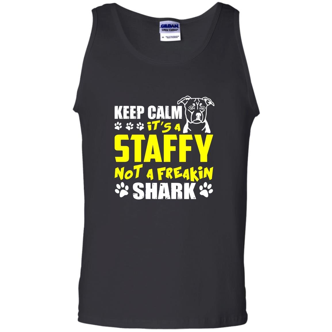 Its a staffy not a freakin shark staffy dog Tank Top