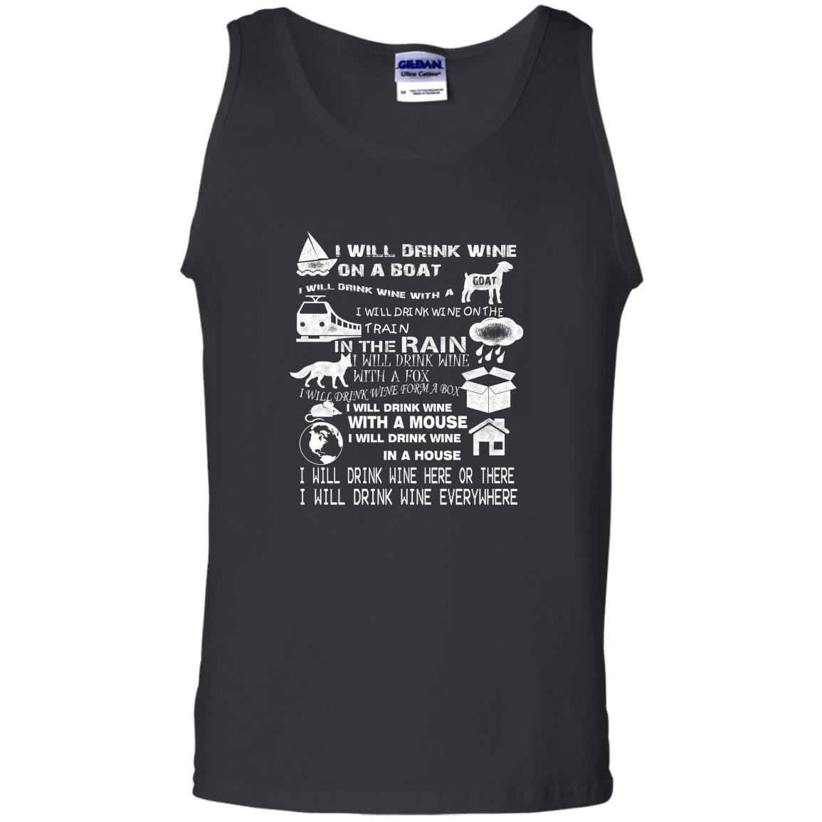 I will drink wine everywhere funny Tank Top