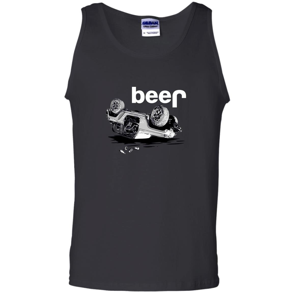 Jeep beer 4x4 wrecked funny Tank Top