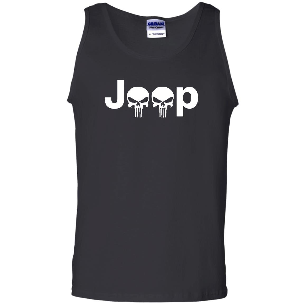 Jeep logo with punisher skulls 4x4 off road wrangler Tank Top