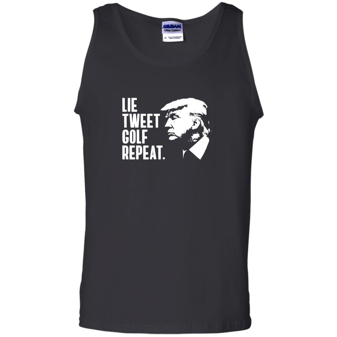 Lie tweet golf repeat donald-trump Tank Top