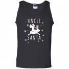 Funny uncle santa claus riding reindeer Tank Top
