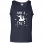 Funny uncle santa claus riding reindeer Tank Top
