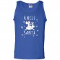 Funny uncle santa claus riding reindeer Tank Top