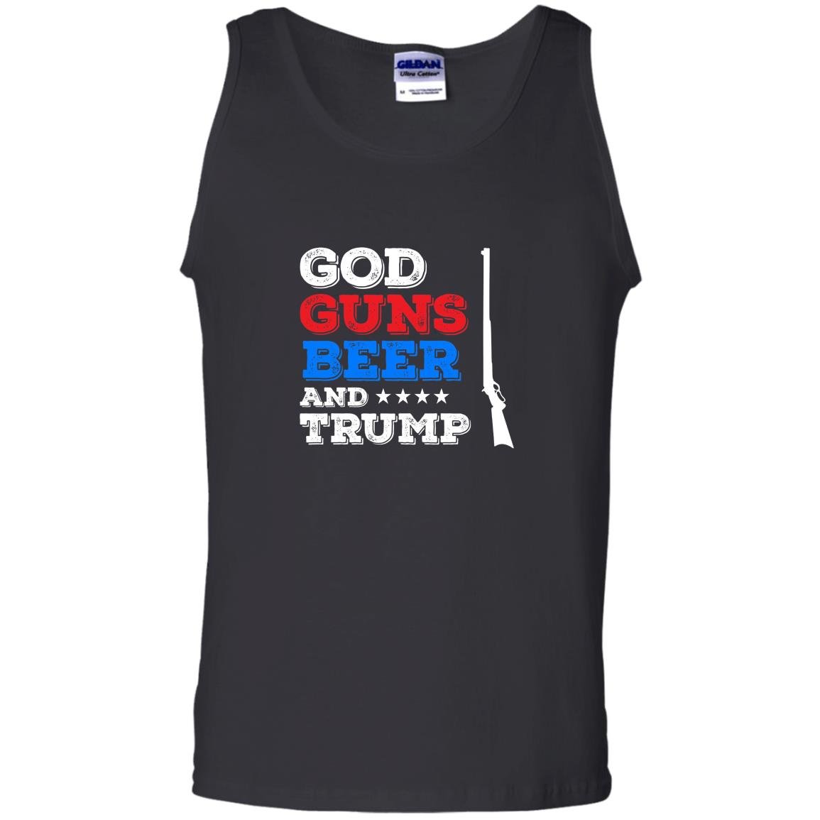 God guns beer and trump 2nd amendment 4th of july Tank Top
