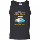 Never underestimate an old man with a pontoon boat Tank Top