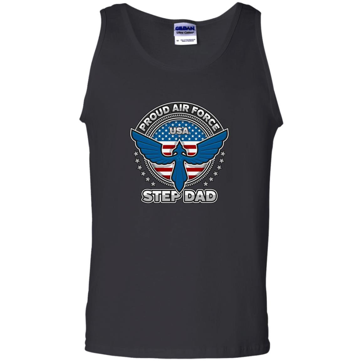 Proud air force step dad military airman pride Tank Top