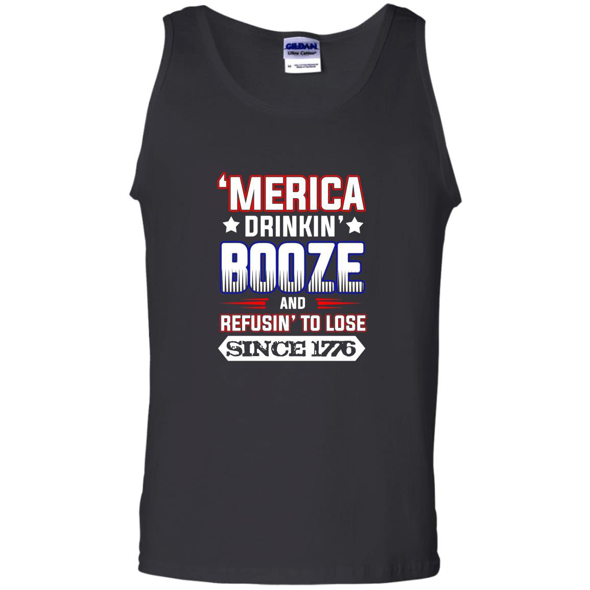 Merica 4th of july drinking party funny patriotic Tank Top