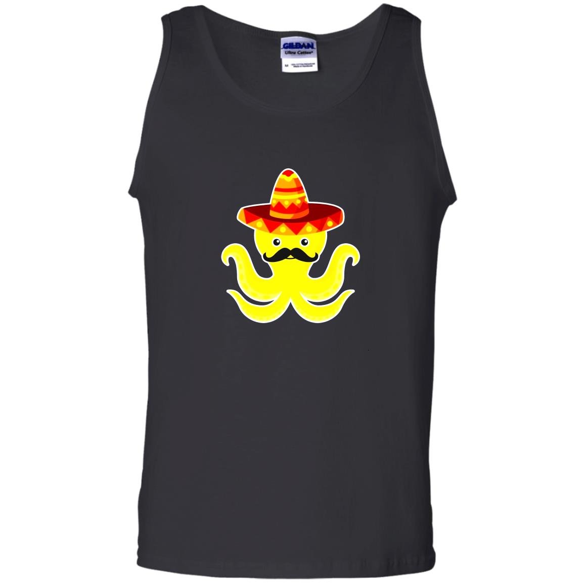 Mexican octopus with mustache and sombrero Tank Top