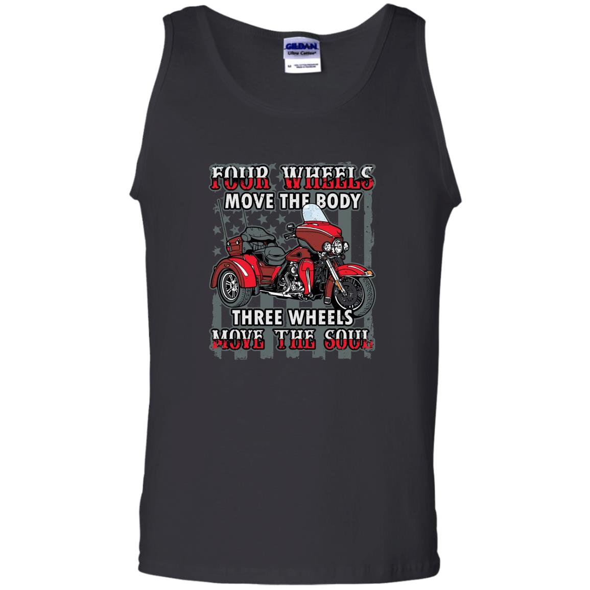 Motorcycle trike three wheels move the soul biker Tank Top