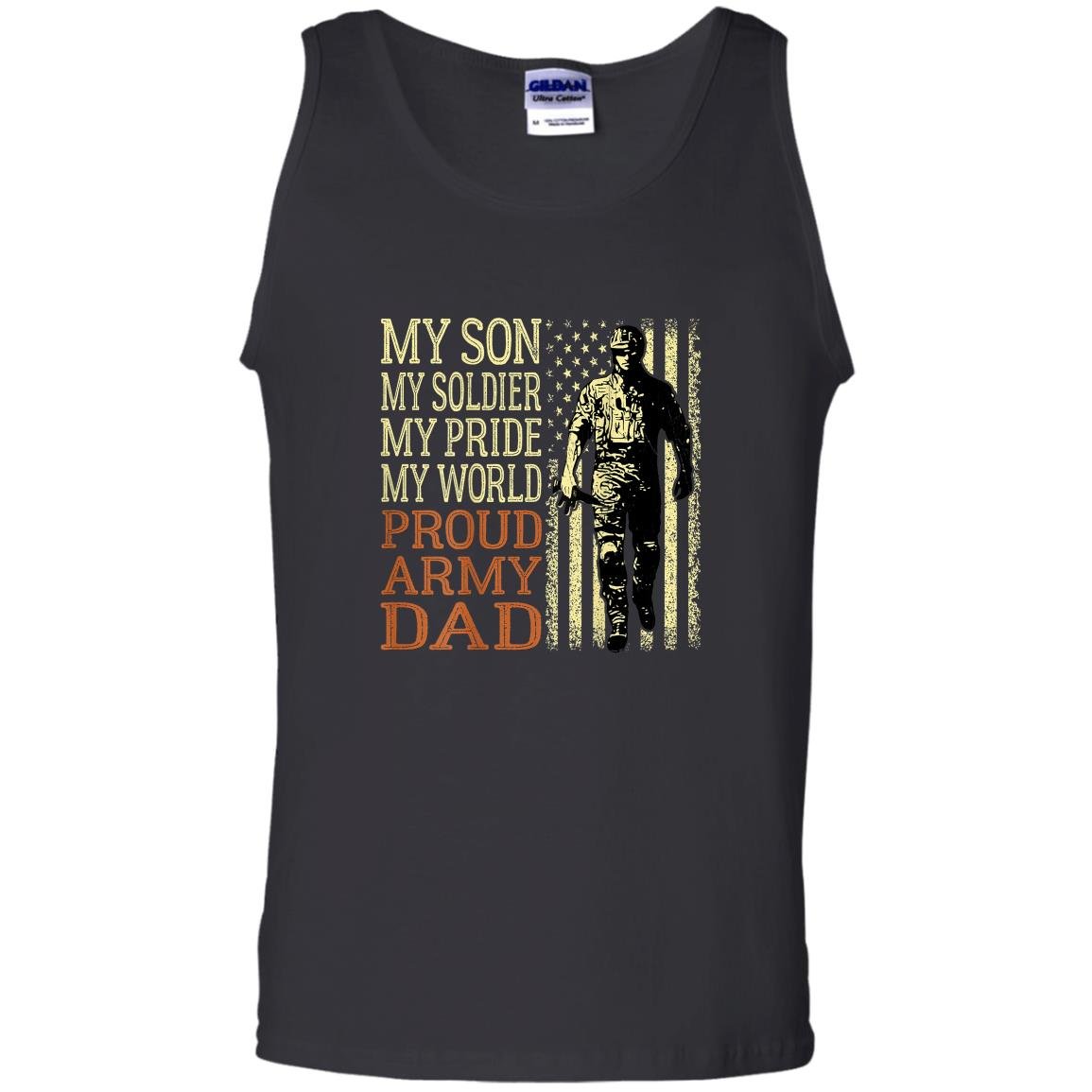 My son my soldier hero proud army dad father Tank Top