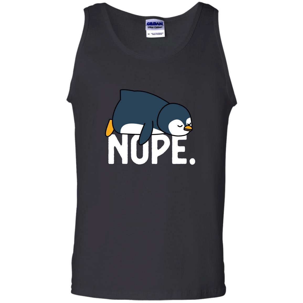 Nope relaxed not today funny lazy penguin nope Tank Top