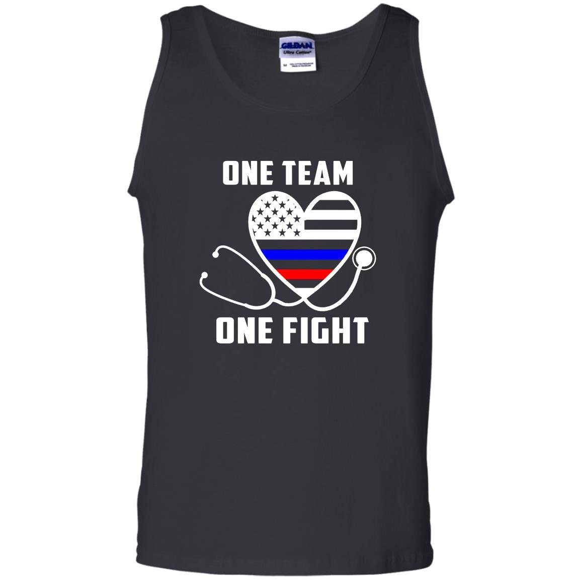 One team one fight nurse support police firefighter Tank Top
