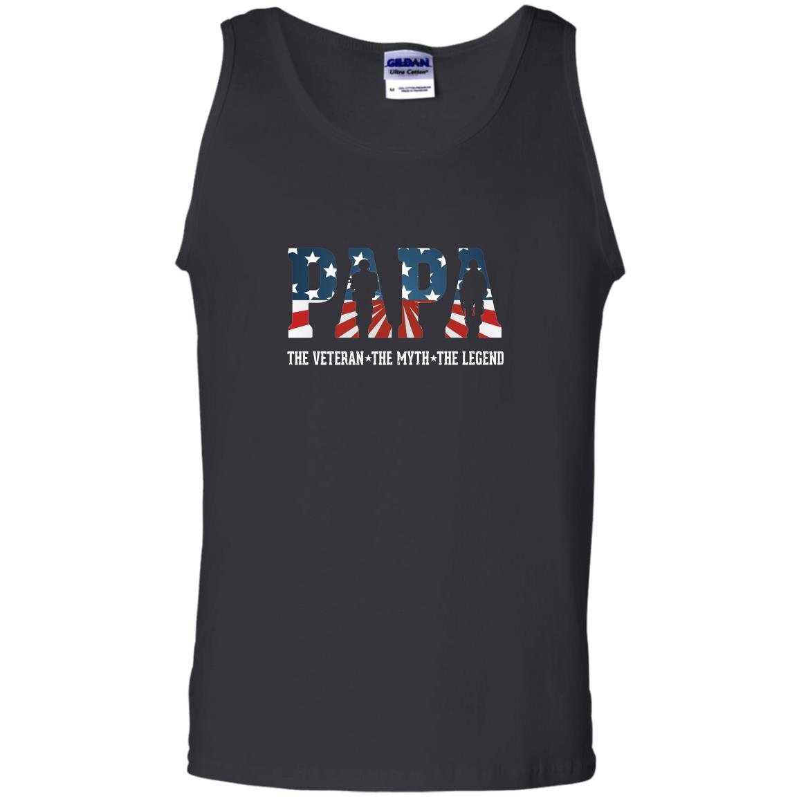 Papa the veteran the myth the legend grandpa gift Tank Top