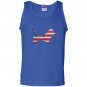 Patriotic basset hound mix american flag embroidery Tank Top