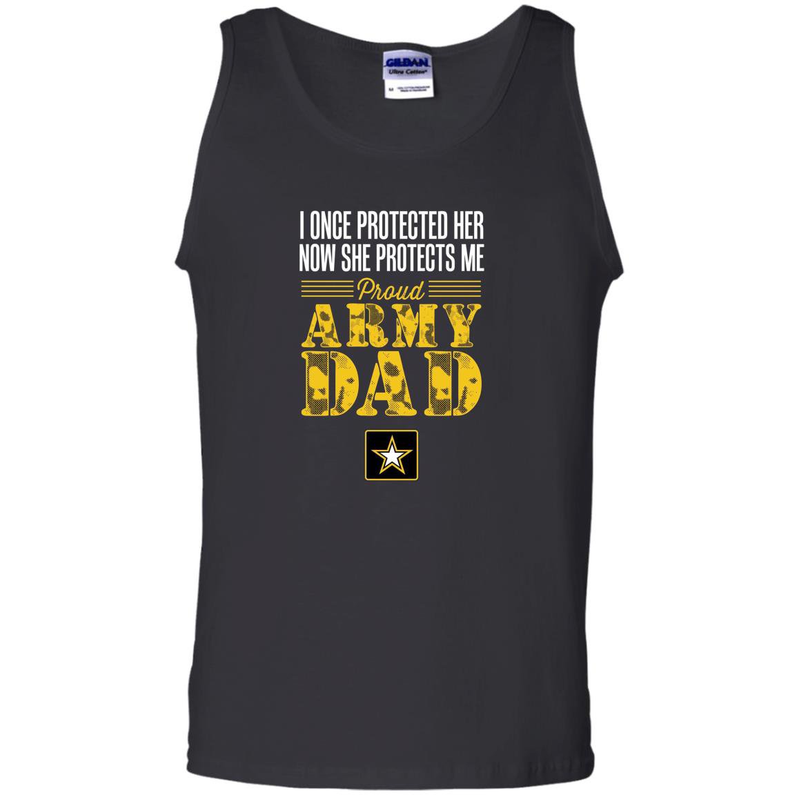 Proud army dad daughter soldier air force Tank Top