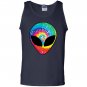 Rainbow alien trippy large Tank Top