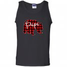 Red plaid papa bear matching pajama family buffalo dad Tank Top