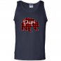 Red plaid papa bear matching pajama family buffalo dad Tank Top