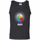 Resist rainbow flag anti trump lgbt gay pride Tank Top