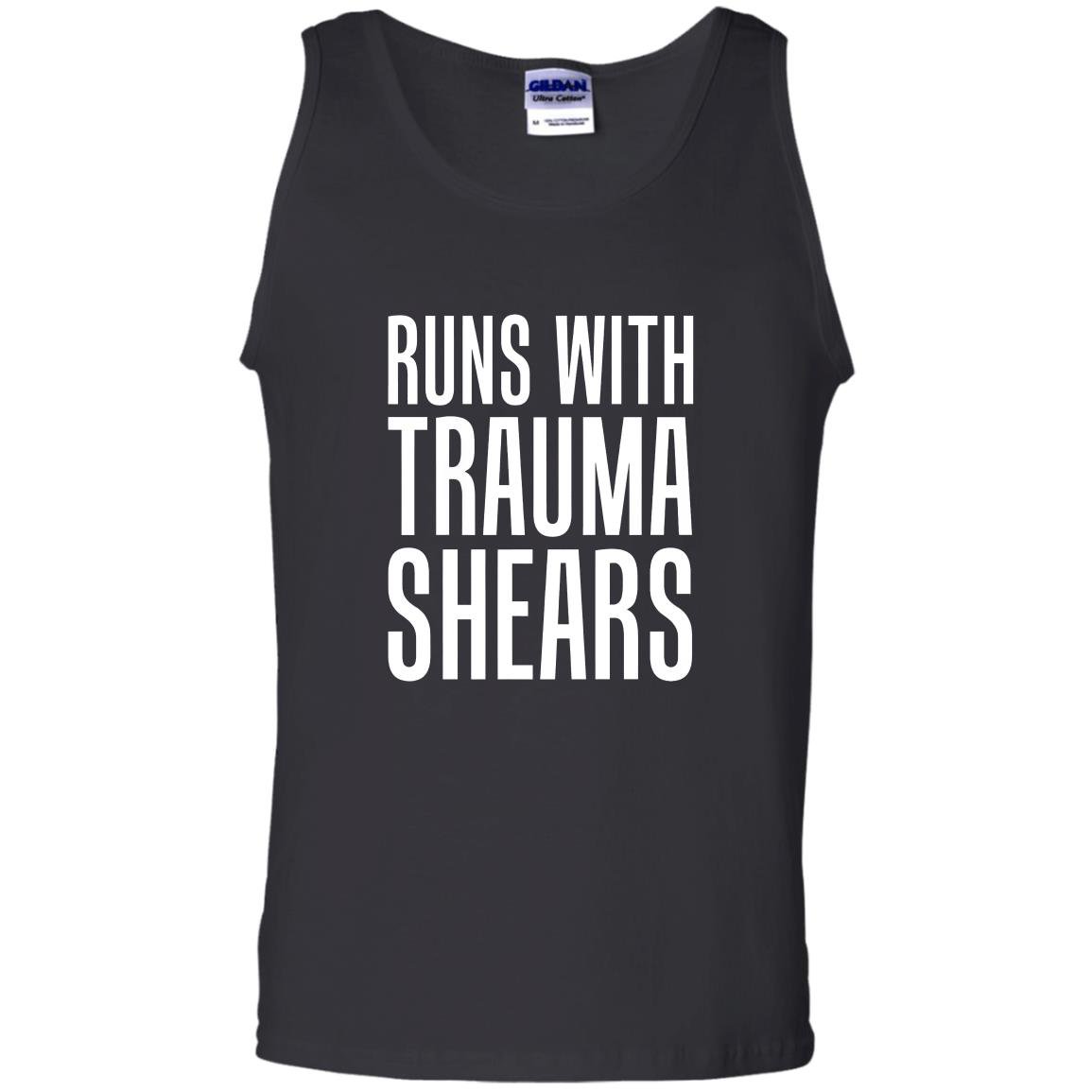 Runs with trauma shears in etc Tank Top