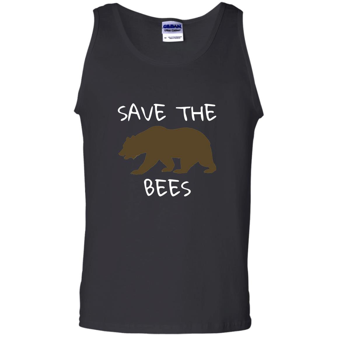Save the bees brown bear Tank Top