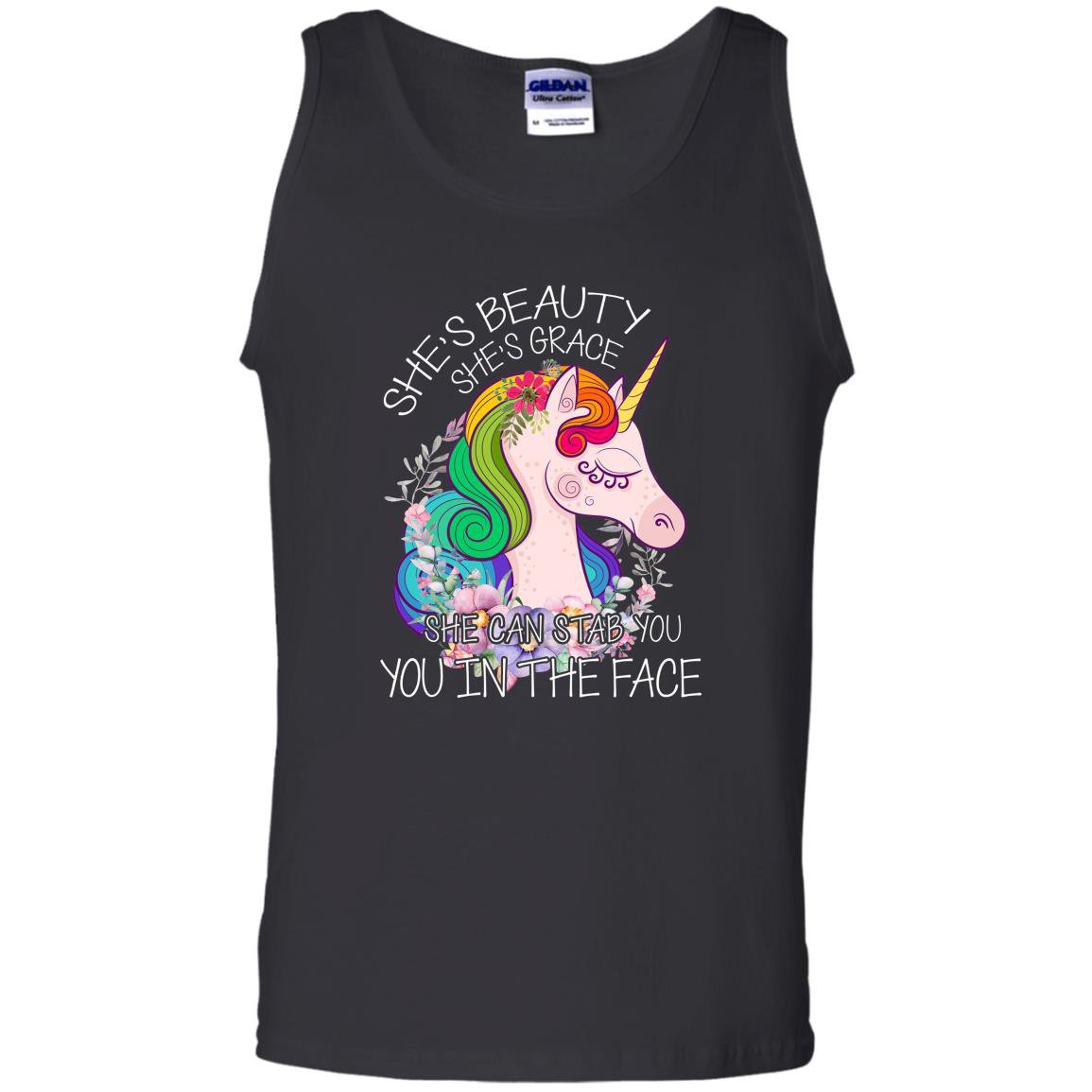 Shes beauty shes grace she can stab you in the face Tank Top