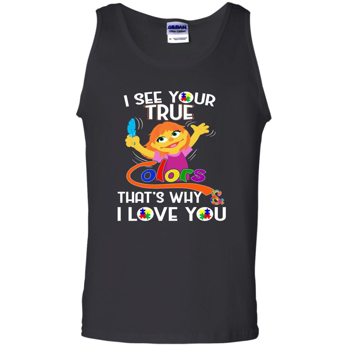 Autism awareness love i see your true color Tank Top