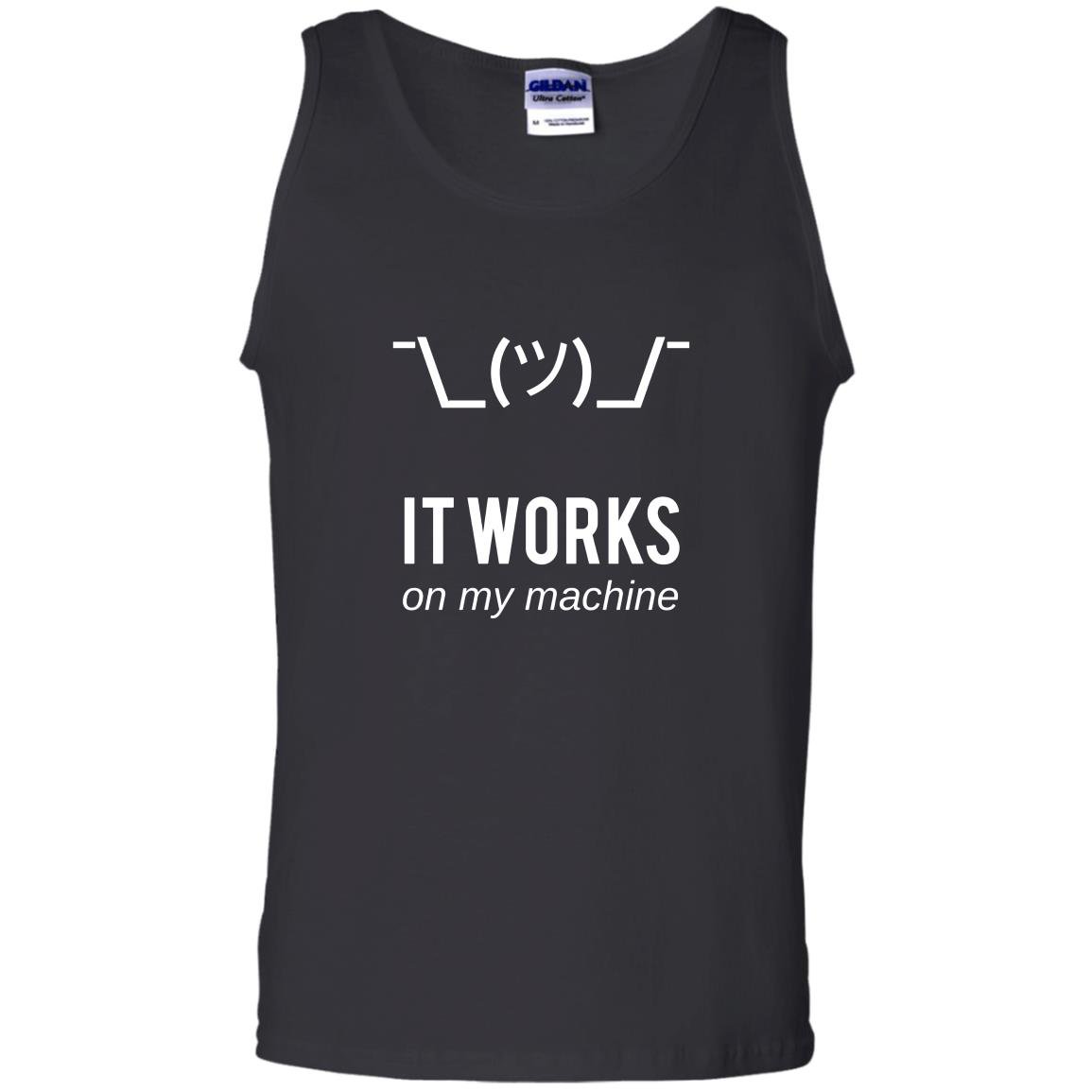 Shrug it works on my machine funny programmer excuse Tank Top