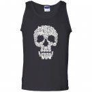 Sketchy cat skull funny gift for cat lover Tank Top