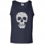 Sketchy cat skull funny gift for cat lover Tank Top