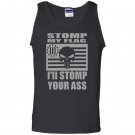 Stomp my flag your ass american punisher 3 biker nra Tank Top