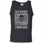 Stomp my flag your ass american punisher 3 biker nra Tank Top