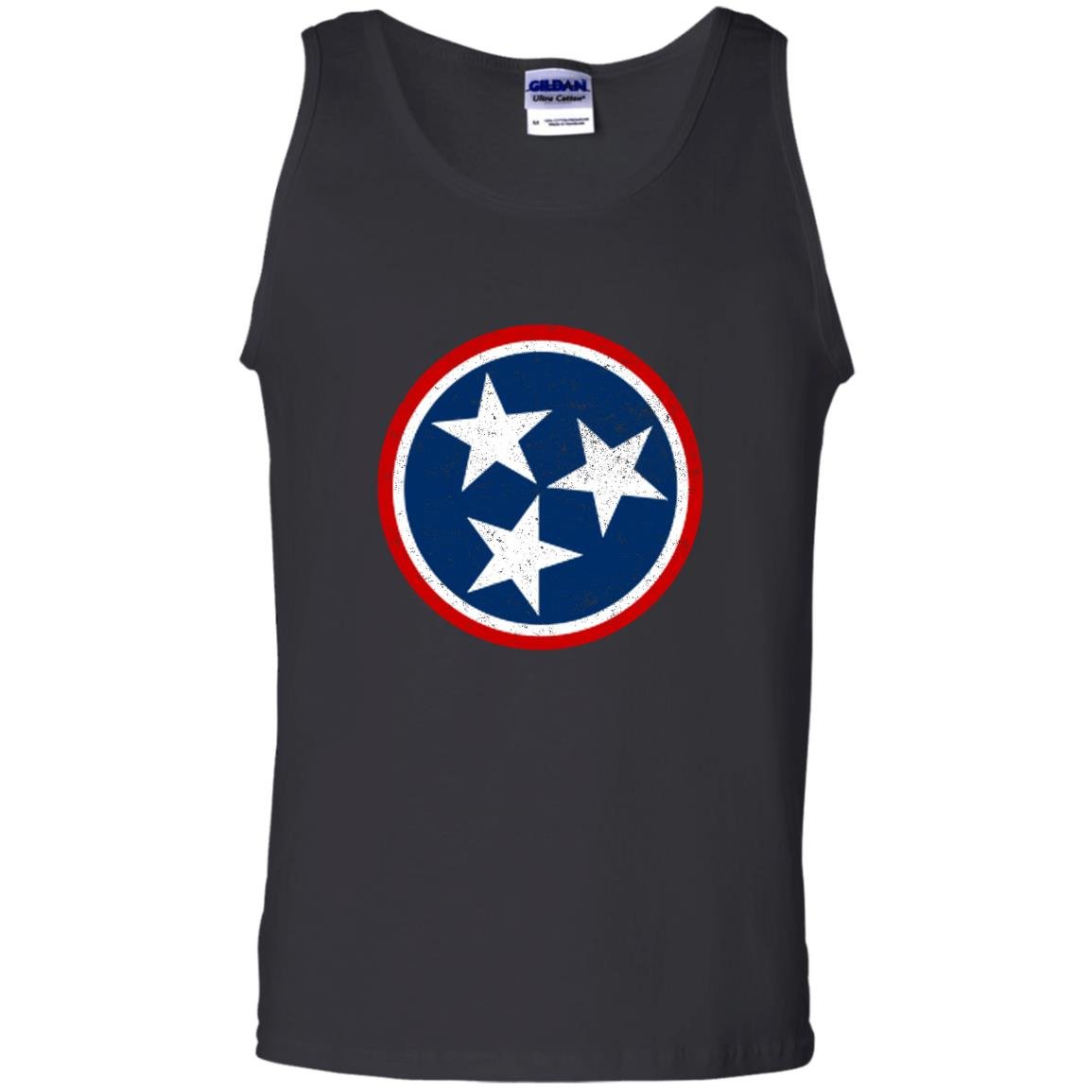 Tennessee volunteer state distressed tristar flag Tank Top