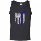 Thin line american flag hockey Tank Top