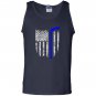 Thin line american flag hockey Tank Top