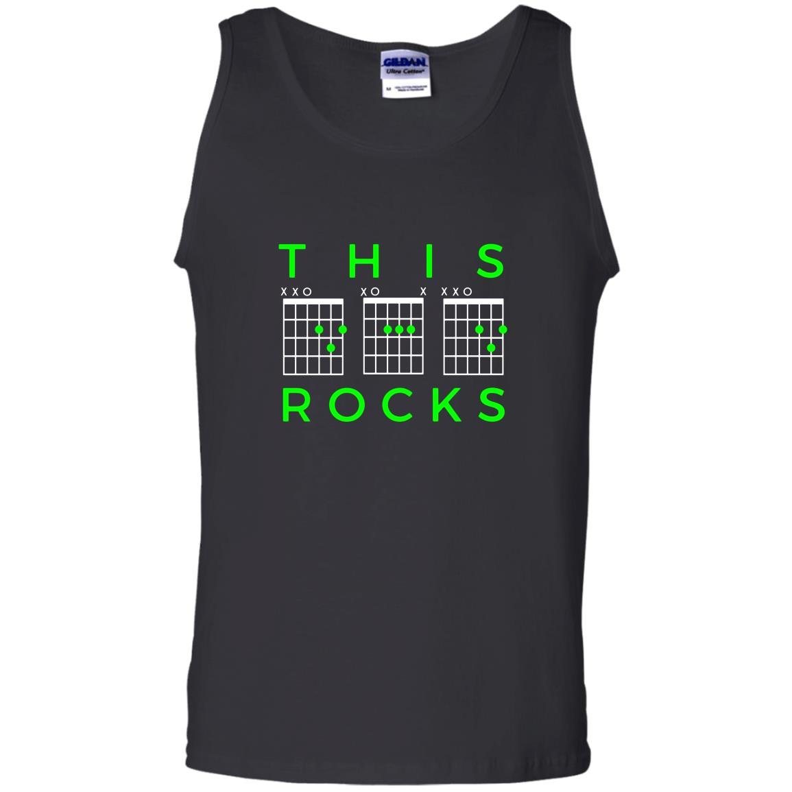 This dad rocks guitar chords fathers day bday gift Tank Top