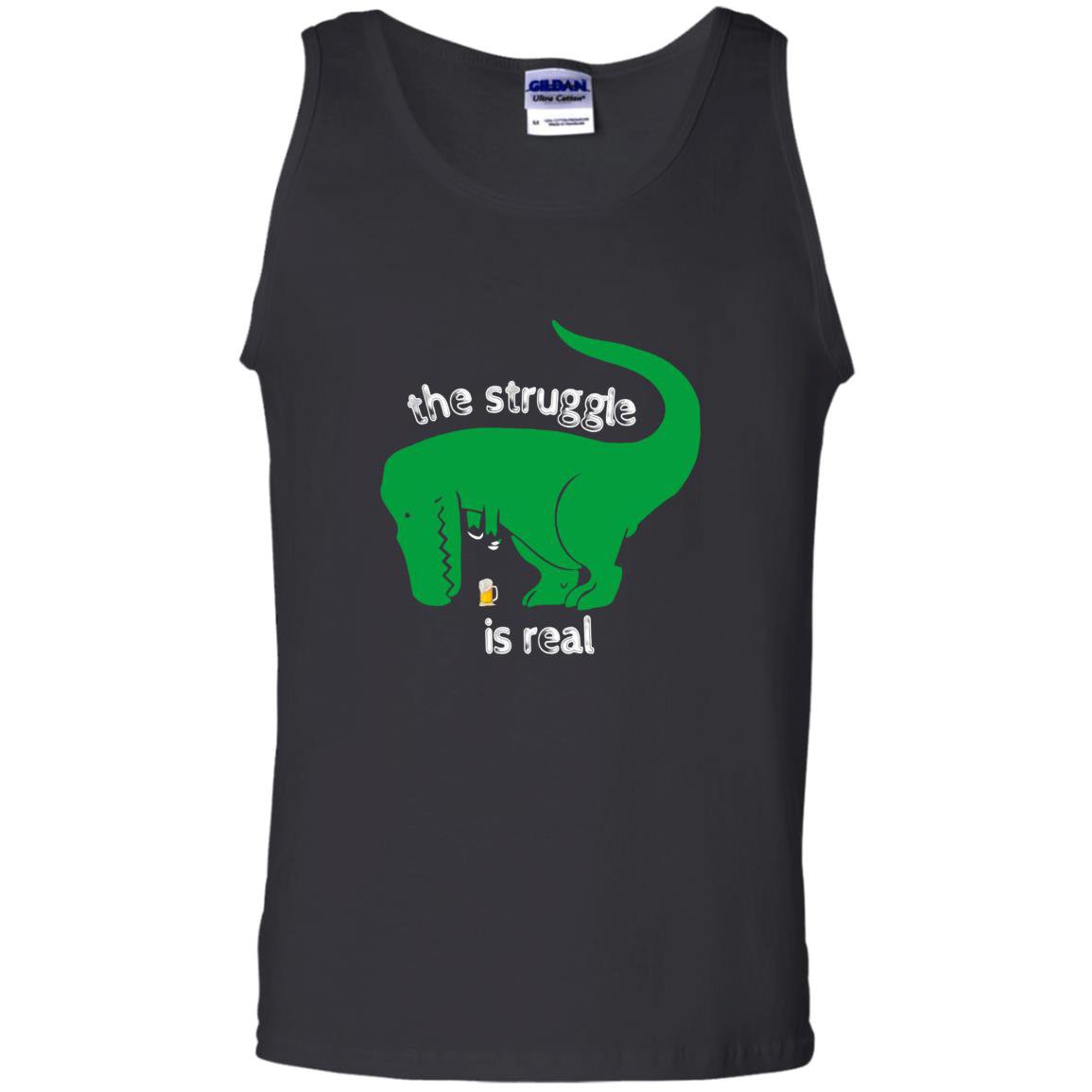T-rex the struggle is real beer funny t-rex Tank Top